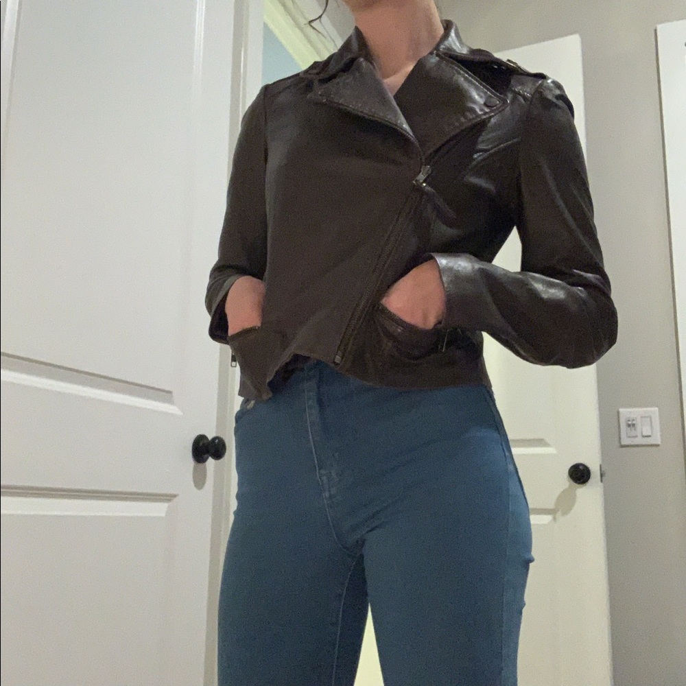 Mango Leather Jacket